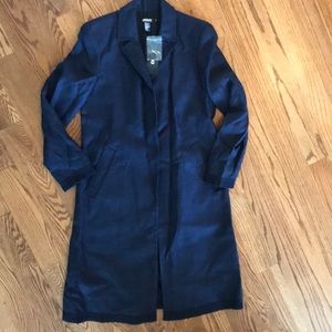 🏙 DKNY Donna Karan New York Linen Look Long Coat